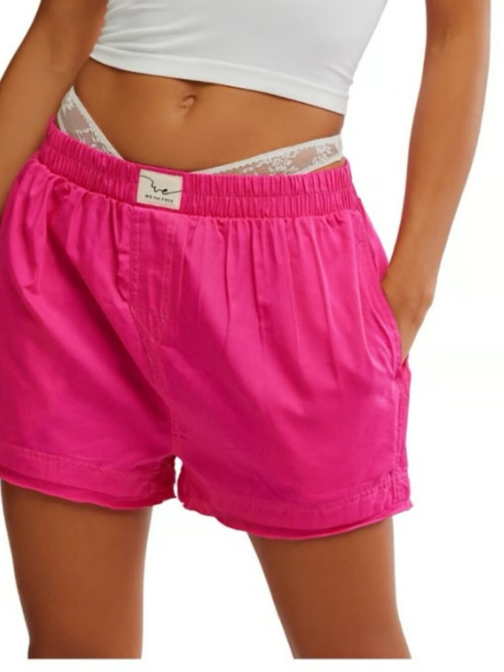 Free People Day to Day Solid Boxer Shorts NWT Women’s M - B196